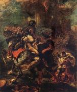 Ferdinand Victor Eugene Delacroix The Rap of Rebecca USA oil painting artist